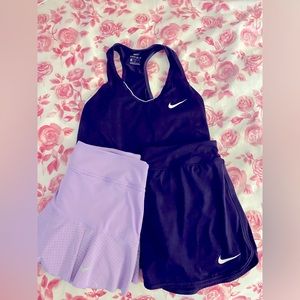 Womens Nike Dri-Fit Tennis Set - 1 M top, 2 M skorts - EUC